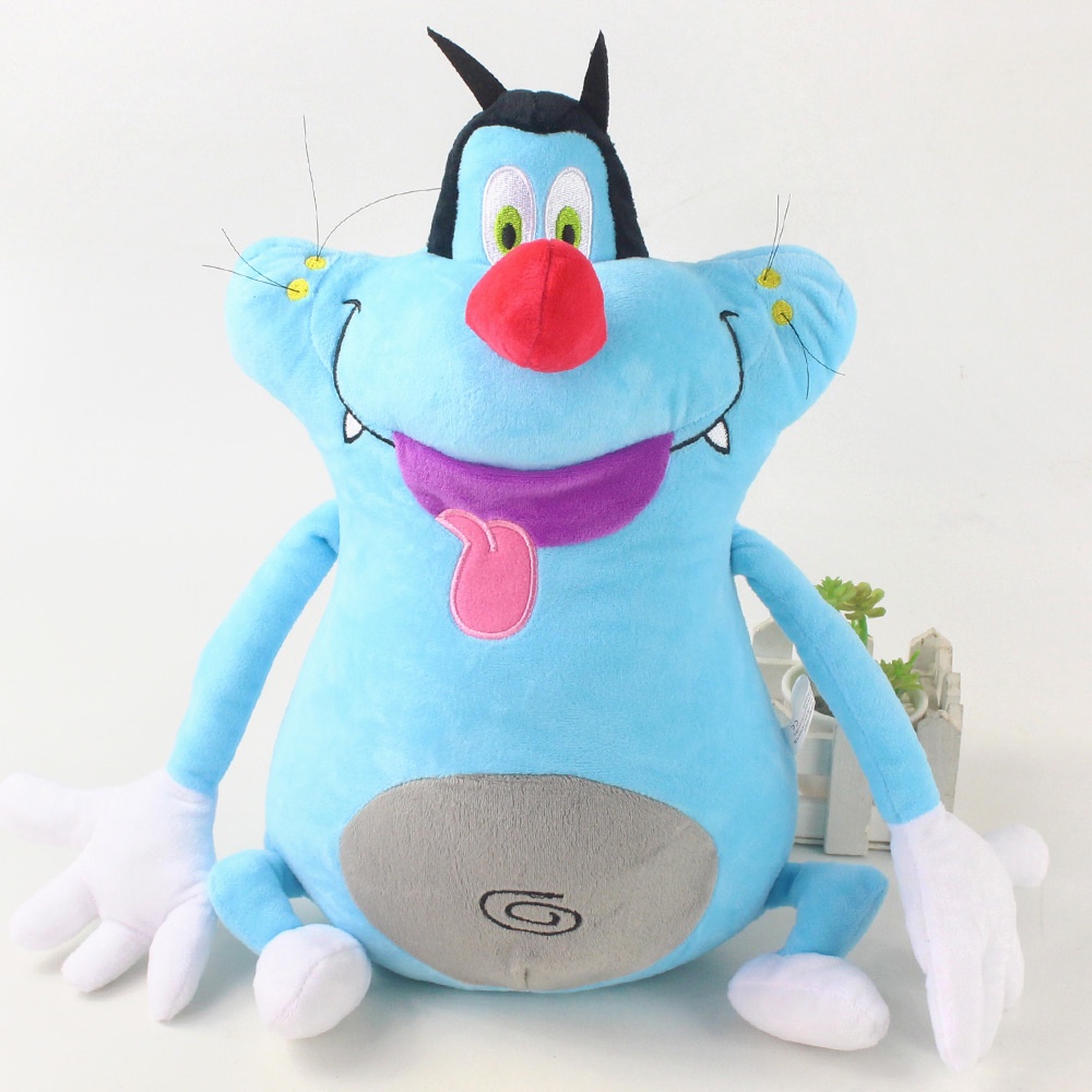 ตุ๊กตานุ่ม รูปการ์ตูน Disney Oggy Et les Cafards Kawaii ขนาด 35 ซม. เหมาะกับของขวัญวันเกิด คริสต์มาส