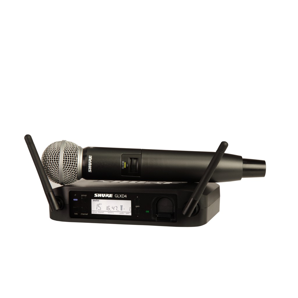 ไมโครโฟนไร้สาย GLXD24/SM58 Digital Wireless Vocal System with SM58 Vocal Microphone ของแท้ มีตรามหาจ