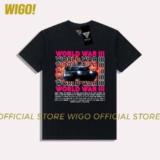 Tshirtคอลูกเรือcrew neckเสื้อยืด พิมพ์ลาย Wigo Official Store World War สําหรับผู้ชาย-4XL