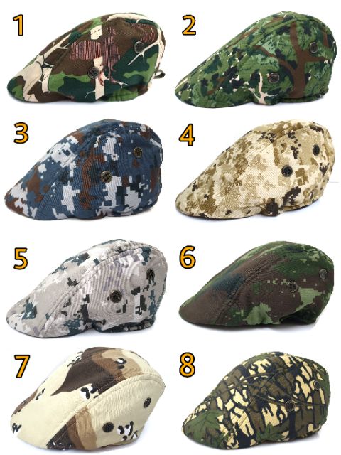 หมวก flat cap (หมวกติงลี่) ลายพรางต่างๆ (สีพื้นอยู่อีกอัลบัมนะคะ) - รูปที่ 2