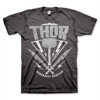 พร้อมส่ง ขายดี Gildan เสื้อยืดแขนสั้น ผ้าฝ้าย 100% พิมพ์ลาย Thor Ragnarok Asgardian Warrior Mjolnir Marvel S ของขวัญวันเ