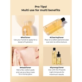 COSRX Propolis Synergy Toner 150ml โทนเนอร์อุดมสารสกัดจากผึ้งดำและน้ำผึ้ง ช่วยให้ผิวนุ่มลื่นและเรียบเนียน ปลอบประโลมผิว