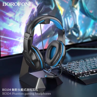 BOROFONE BO104 Gaming Headphones หูฟังครอบหู มีไมค์ ฟังเพลงได้ คุยโทรศัพท์ได้ สำหรับเล่นเกมส์หรือเรียนออนไลน์