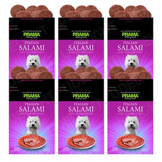 ขนมสุนัข PRAMA Stick รสซาลามี่ 70 กรัม (6 ซอง) PRAMA Dog Treat Italian Salami Flavor Dog Snack 70g (6 pouches)