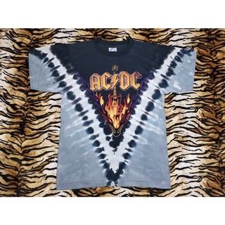 เสื้อ ACDC HELLS BELLS TIE DYE เสื้อมัดย้อม ลายเสื้อวง ลาย acdc ระฆัง ระฆังโดม เสื้อวง ( พี่โดมใส่นะจ๊ะ )