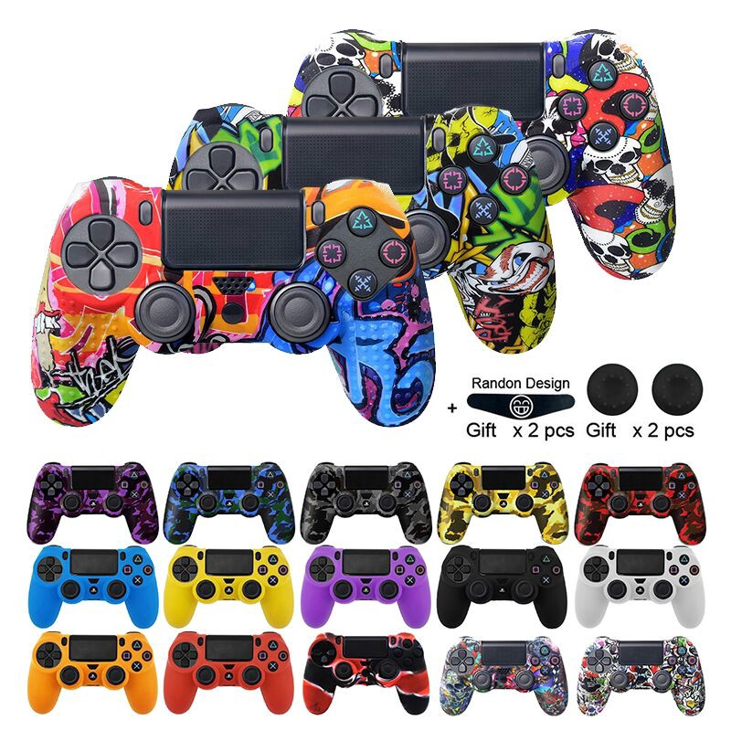 Soft Silicone Gel Rubber Case Cover For SONY Playstation 4 PS4 Controller Protection Case For PS4 Pr