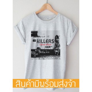 เสื้อยืดคอกลมเสื้อผู้ชาย the killers bandผ้าฝ้ายแท้