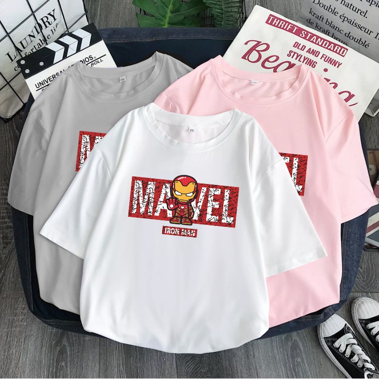 D137 เสื้อยืดแขนสั้น ลายการ์ตูนซุปเปอร์ฮีโร่ มีให้เลือก 7 สี