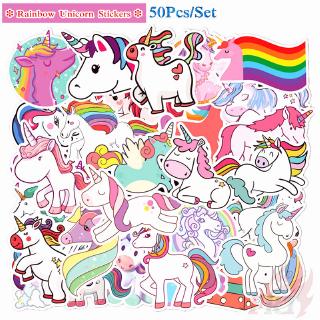 ❉ Colorful Rainbow Unicorn Series 04 สติ๊กเกอร์ ❉ 50Pcs/Set DIY Fashion Mixed Luggage Laptop Skateboard Doodle Decals สติ๊กเกอร์