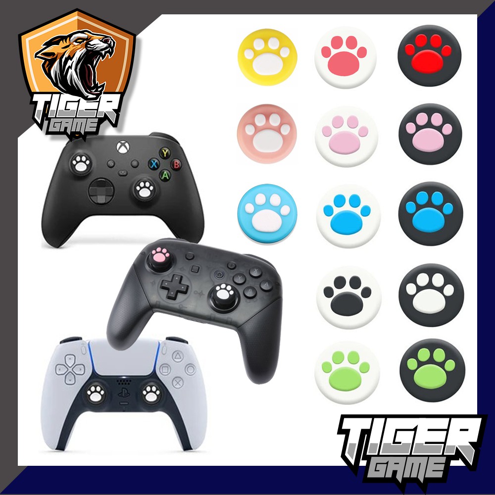 (1 ข้าง) ที่ครอบอนาล็อก ลายเท้าแมว PS4, PS5, XBox 360, XBox one (จุกเท้าแมว PS4)(จุก Ps4)(จุกจอย PS4)(Analog caps)(จุก)