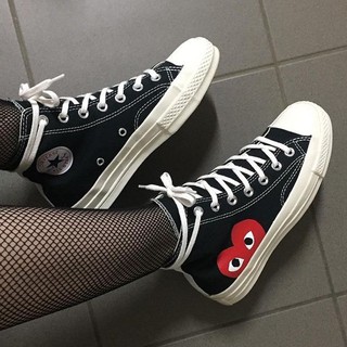 Converse x Comme des garcons สีดำ หุ้มข้อ