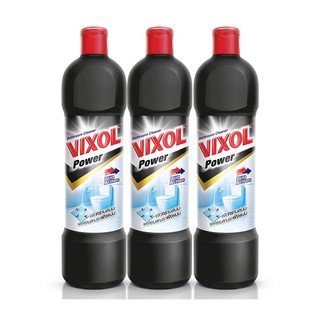 💥โปรสุดพิเศษ!!!💥 วิกซอล น้ำยาล้างห้องน้ำ พาวเวอร์ สีดำ 900 มล. x 3 ขวด Vixol Toilet Cleaner Black 900 ml x 3