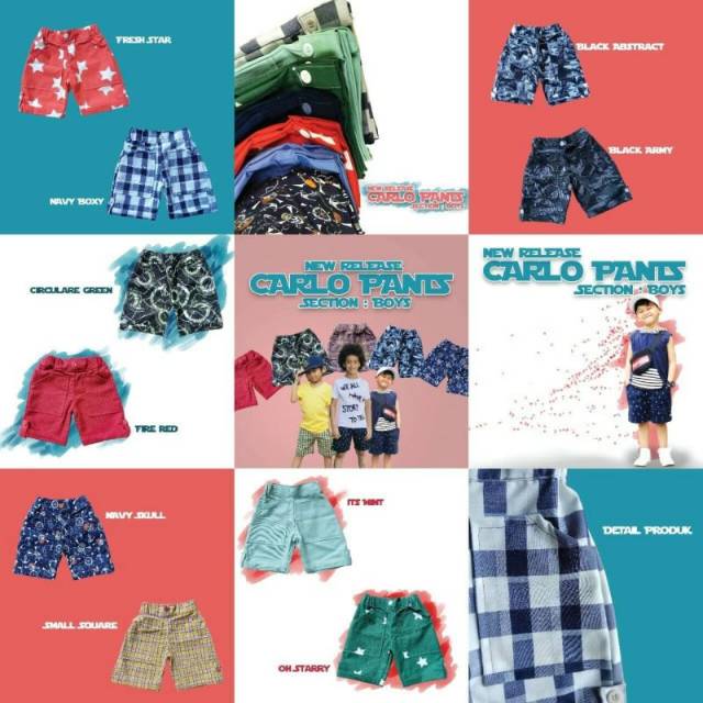 SHORT PANTS/ CARLO PANTS/ CHILDRENS MOTIF PANTS