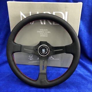 Nardi Steering wheel diameter 330 mm ( 13 inch ) Offset 70 mm ( 2inch ) ( 13 นิ้ว ลึก 2 นิ้ว หนังรู ) Black