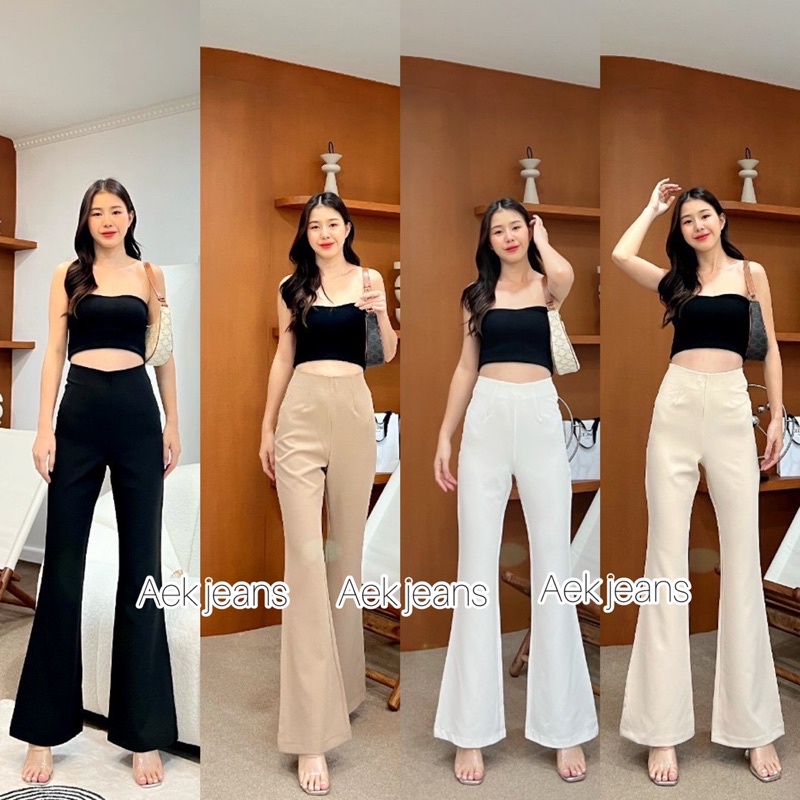 💫กางเกงขาม้าเล็กเอวสูงผ้าบาร์บี้ทรงสวยมาก 💫เนื้อผ้าดีมาก✨✨ใส่สบาย🚨