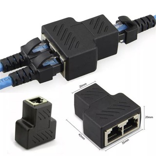 RJ45 Coupler ขั้วต่อหญิง 2 WAY RJ45 เครือข่าย Splitter อะแดปเตอร์ Extender, LAN Connector เหมาะสำหรับ Cat5 Cat6 Ethernet