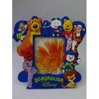 กรอบรูป ลาย Playhouse สีน้ำเงิน แบบตั้งโต๊ะ/มีแม่เหล็กสำหรับติดตู้เย็น ทำจากยางซิลิโคน ใส่รูปน้องๆกับคุณพ่อคุณแม่