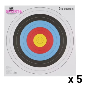 GEOLOGIC เป้ายิงธนูขนาด 60x60 ซม. ชุด 5 ชิ้น