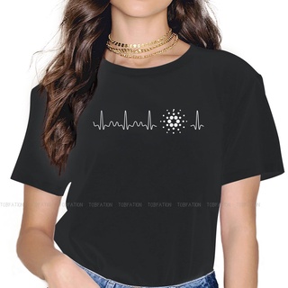 Cardano Ada Coin Heartbeat Feminine Clothing Cryptocurrency Crypto Miner เสื้อยืด Kawaii Vintage Female Blusas