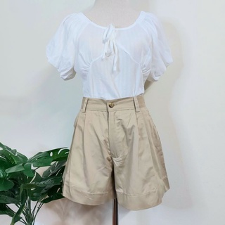 กางเกงขาสั้นทรงวินเทจ รหัสa01 free size เอว 25"-34"
