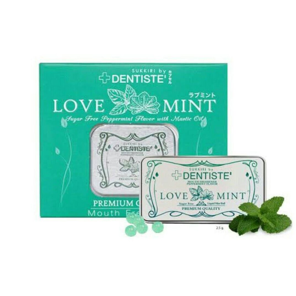 *Dentiste สุกกิริ เม็ดอม กลิ้นเปปเหอร์มินต์ ลมหายใจหอมสดชื่นภายใน 3 วิ (20,50 เม็ด)