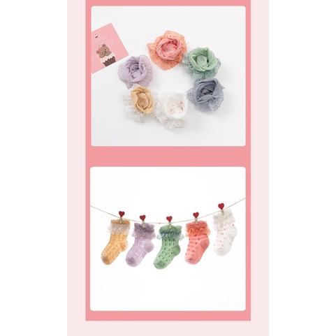 [พร้อมส่ง]ถุงเท้าเด็กหญิง ถุงเท้าลูกไม้ลายจุด สำหรับเด็กอายุ 0-5 ปี น่ารักมาก สีหวานน่ารัก แฟชั่นสไตล์เกาหลี ราคา ถูกที่สุด ดีลบีเคเค แกลเลอรีภาพที่ 5