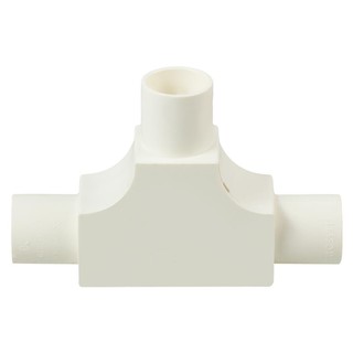 Joints PVC INSPECTION TEE FITTING SCG BS 20MM WHITE Conduit, accessories Electrical work ข้อต่อ ข้อต่อสามทาง ฝาเปิด PVC