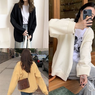 🔥ราคาถูกที่สุด🔥เสื้อคลุมไหมพรมกันหนาว 3 สี กระเป๋าข้าง ไม่มีกระดุม