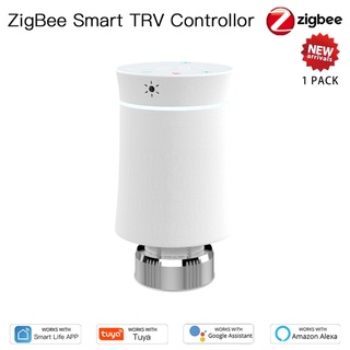 Tuya ZigBee3.0 วาล์วควบคุมอุณหภูมิหม้อน้ําอัจฉริยะ ควบคุมอุณหภูมิ ตั้งโปรแกรมได้ ควบคุมด้วยเสียง สําหรับ Alexa Google home