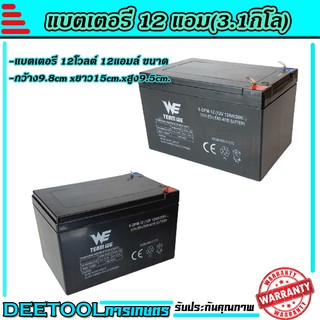 แบตเตอรี่ แบตเตอรี่แห้ง 12V12AH แบตสำรอง ผลิตเดือน 5/65 พ่นยาแบตเตอรี่ มอเตอร์ไซค์ เครื่องสำรองไฟ ไฟฉุกเฉินจักรยานไฟฟ้า