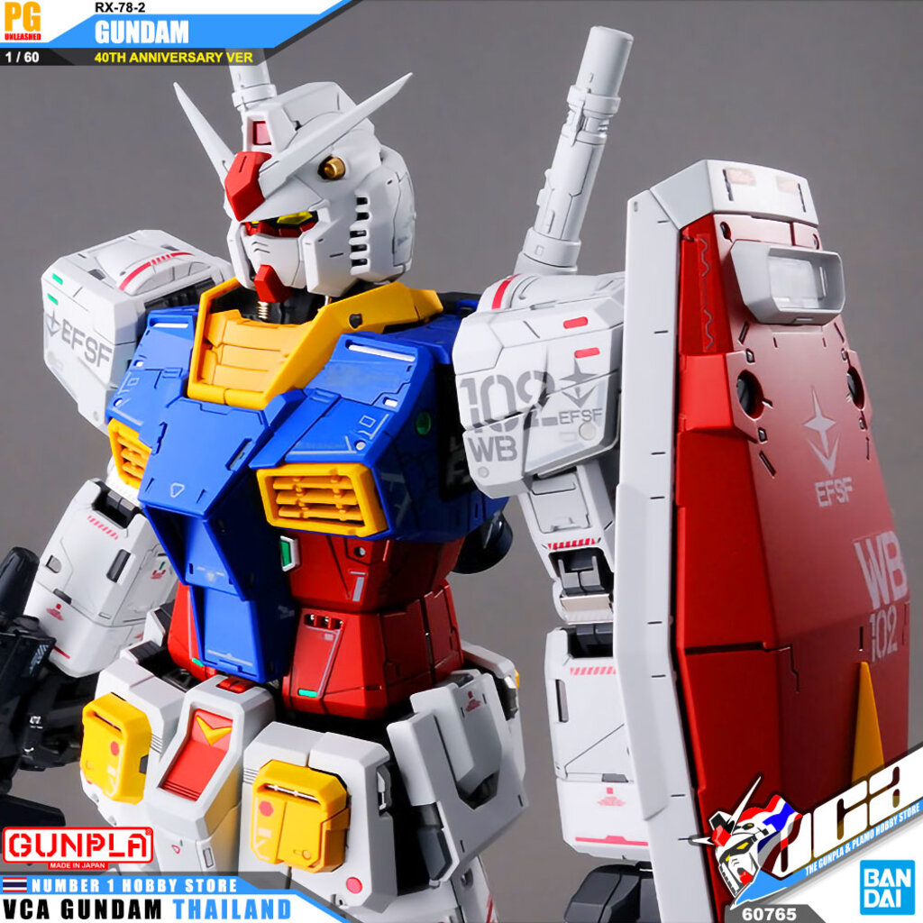 Bandai Gunpla Perfect Grade Unleashed Pg 1 60 Rx 78 2 Gundam 40th Anniversary โมเดล ก นด ม ก นพลา Vca Gundam ราคาท ด ท ส ด