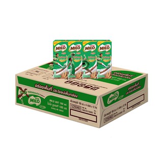 ไมโล นมยูเอชที รสช็อคโกแล็ตมอลต์ 180 มล. x 48 กล่อง Milo UHT Chocolate Malt Flavor 180ml x 48 boxes