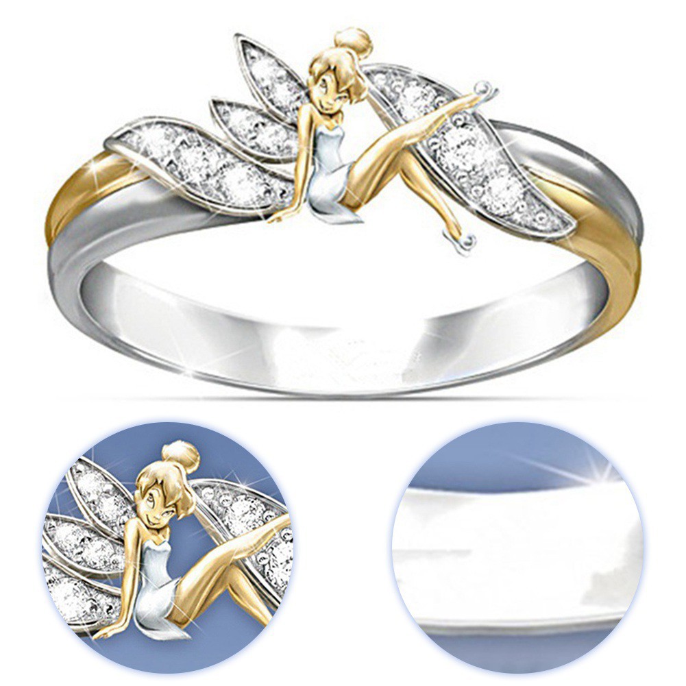 ชุบทองคำขาว angel / แหวนทองคำ 18K