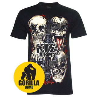 Gorilladumb เสื้อยืดลายวงดนตรี คิส Kiss Hard Rock