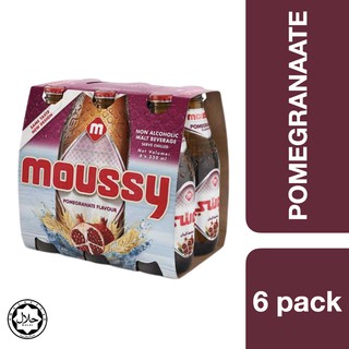 Moussy Malt Beverage Pomegranate Flavour 330ml x 6 ++ มูซี เ…