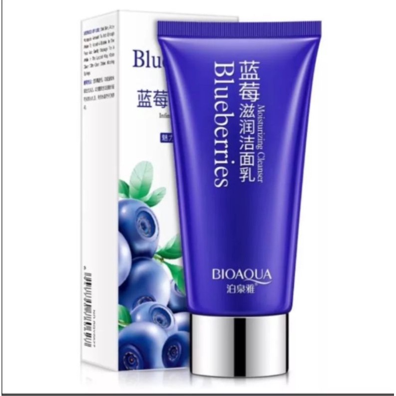 โฟมล้างหน้าบลูเบอร์รี่ 100กรัม# #  BIOAQUA Blueberry Wonder Cleanser Foam
