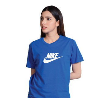 เสื้อ Nike (สีน้ำเงิน) เสื้อยืดแฟชั่น เสื้อคอกลม ผ้าcotton Fully comb 100% สวมใส่ได้ทั้งหญิงและชาย