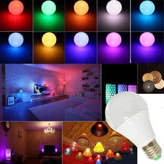 LED bulb, colorful color lamp, E27, 16 color lighting, remote, dimming, 3W 5W 7W 9W 12W 15W【lyfs】