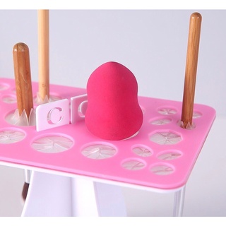 Makeup brush drying storage rack แผ่นจัดระเบียบเก็บแปรงแต่งหน้า