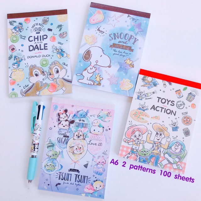กระดาษโน๊ต // สมุดฉีก A6 2 ลายในเล่ม DISNEY