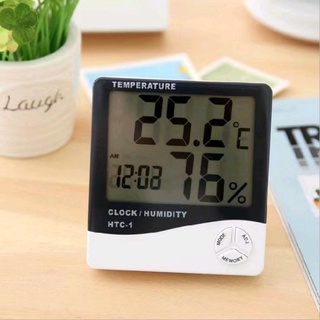 สินค้าพร้อมส่ง🇹🇭HTC-1 เครื่องวัดอุณหภูมิความชื้น Moisture meter เครื่องวัดค่าความชื้น เครื่องวัดอุณหภูมิ นาฬิกาดิจิตอล