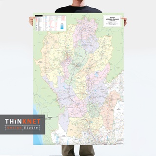 โปสเตอร์แผนที่ภาคเหนือ Map of Northern Thailand