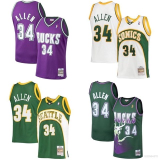 เสื้อกีฬาแขนกุด ลายทีม ACE NBA MilwaukeeBucks Ray Allen พลัสไซซ์ สําหรับผู้ชาย และผู้หญิง