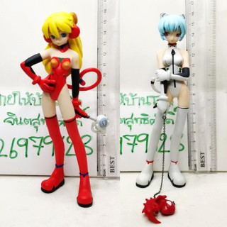 (แท้/มือ2) Kaiyodo Ayanami Rei &amp; Soryu Asuka Langley glimrock! Mix Edition PVC Figure อสึกะ เรย์ ลิง