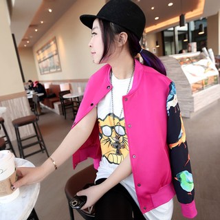 (สินค้าพร้อมส่งค่ะ) เสื้อแฟชั่น jacket เกาหลี คอกลม แขนยาว