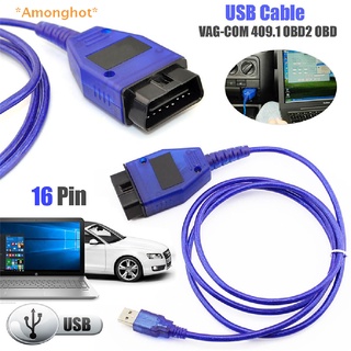 Amonghot&gt; เครื่องสแกนเนอร์วินิจฉัย OBD KKL 409.1 OBD II สําหรับรถยนต์