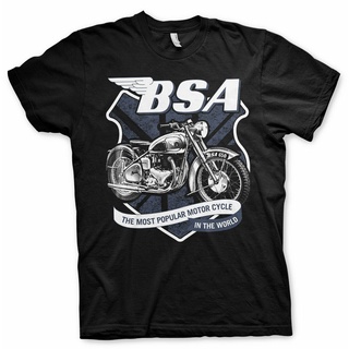 เสื้อยืดคอกลมเสื้อยืด พิมพ์ลายรถจักรยานยนต์ Bsa 650 สําหรับผู้ชายS-4XL
