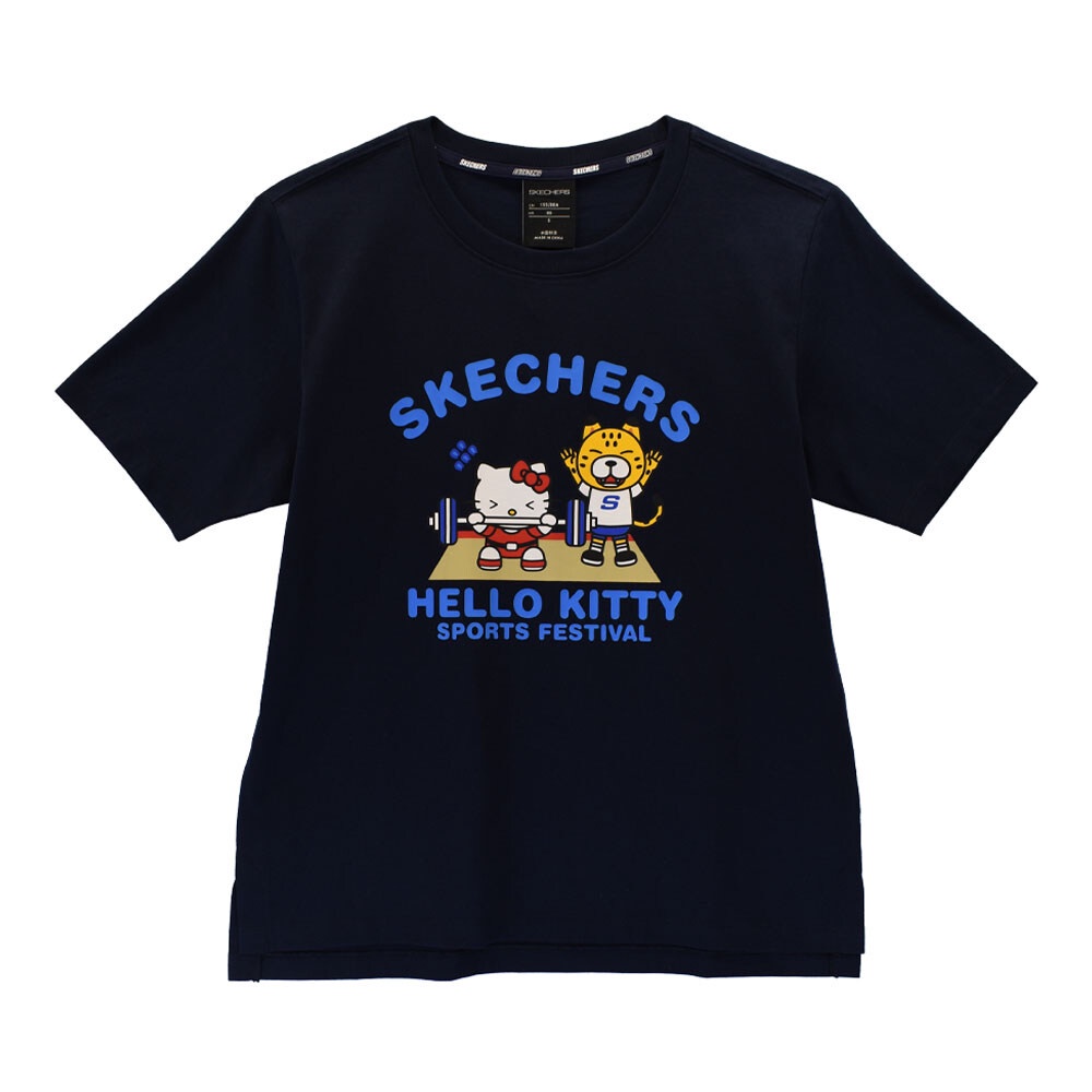 Skechers สเก็ตเชอร์ส เสื้อยืดแขนสั้น ผู้หญิง Hello Kitty Short Sleeve Tee - L320W103-002Z