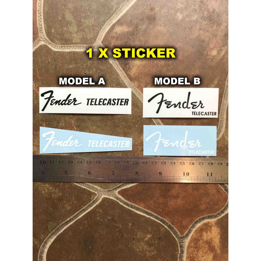 กีต้าร์ Fender Telecaster Tele Deluxe สติกเกอร์ Headstock อะคูสติกไฟฟ้า Classic Hollow Body Decal