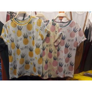 เสื้อแขนสั้นลายสับปะรด